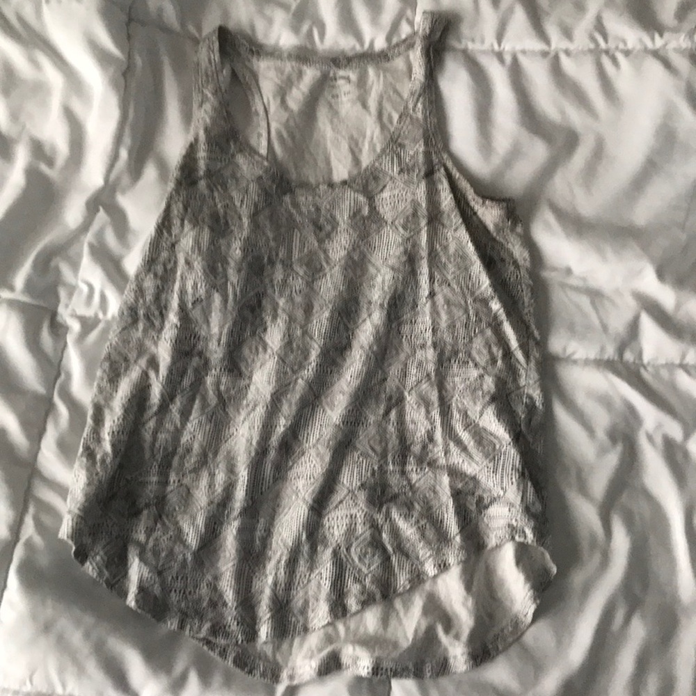 Black and white patterned tank top